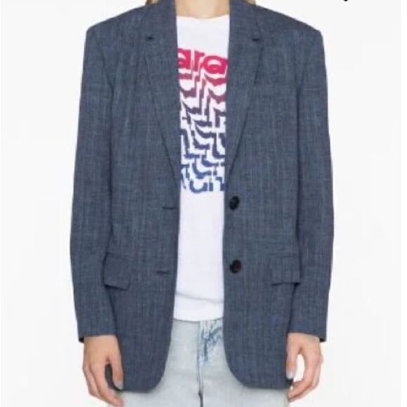 NWT ISABEL MARANT ÉTOILE single breasted blazer M/38 $957 - Picture 4 of 13